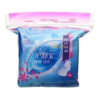 护舒宝璀璨清新丝薄熟睡夜用8片卫生巾