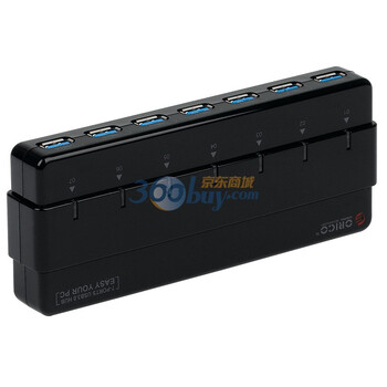 奥睿科（ORICO）H7928-U3 超高速USB3.0 7口 HUB(附5V4A认证电源) 黑
