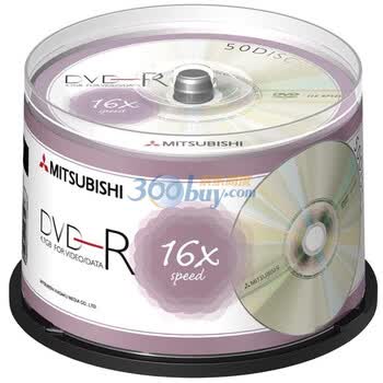 三菱（Mitsubishi）DVD-R 16速 4.7G 樱花系列 台产 桶装50片 刻录盘