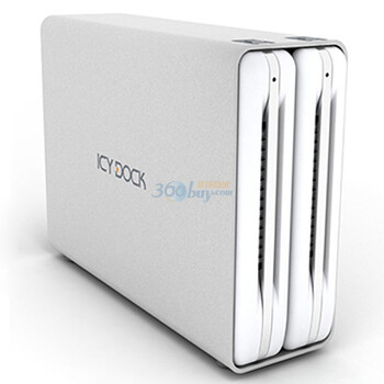 ICY DOCK MB662US-2S 3.5寸双盘位外置硬盘抽取盒 SATA+USB