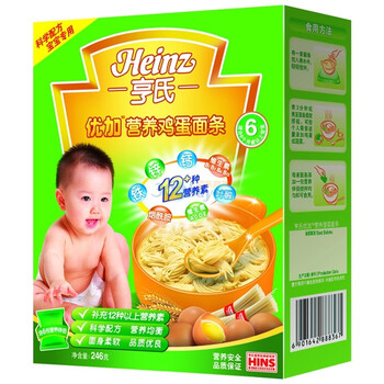 亨氏优加营养鸡蛋面条252g