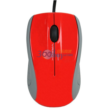 雅狐（YAFOX）S322 USB 鼠标红配灰