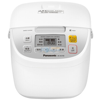 松下（Panasonic）SR-DG183 微电脑电饭煲 雅白 5L 远红外波纹黑锅内胆