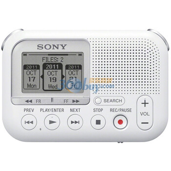 索尼（SONY ）ICD-LX30双电源大屏幕/扬声器高品质 数码录音笔 白色