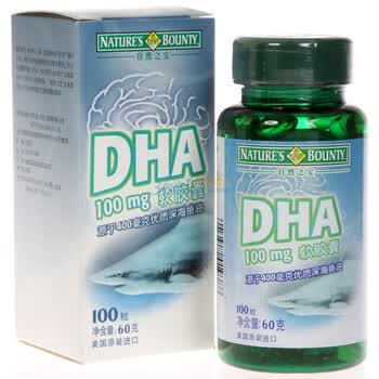 Natures Bounty自然之宝 DHA软胶囊100粒进口