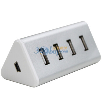 飚王（SSK）SHU025 铁三角USB2.0四口HUB 银色