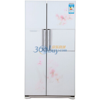 三星（samsung) RSG5VLWJ1/XSC 645L 对开门大冰箱 珍珠白(馨韵花纹)