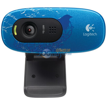 罗技（Logitech）C270 高清网络摄像头 孔雀蓝