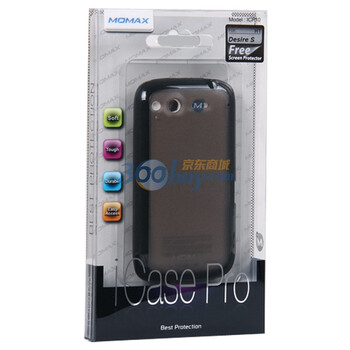 摩米士（MOMAX）HTC G12/DESIRE S/S510 软硬双色保护套 实色黑边+透明黑底 附送摩米士原厂防指纹保护膜