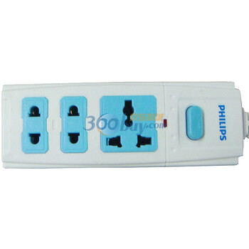 飞利浦（Philips）SPN2131WA/93(H) 电源转换器 经济系列 三位 3米 白+蓝