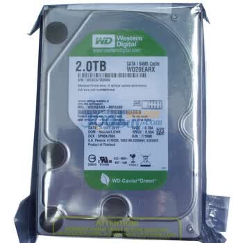 西部数据（WD）绿盘 2TBx20片 整箱装台式机硬盘（WD20EARX)