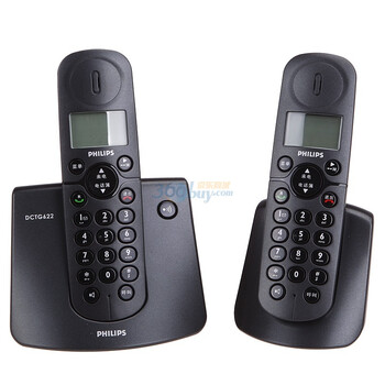 飞利浦（PHILIPS) DCTG6222B/93数字无绳电话子母机(黑色）