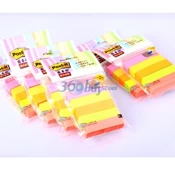 3M 670-5AN 报事贴荧光色指示标签 5色/包 6包装