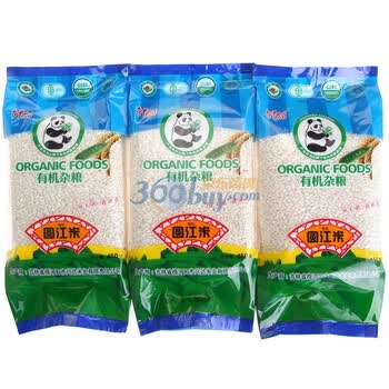 帅猫牌有机圆江米450克*3
