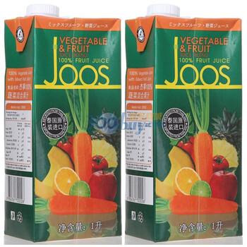 泰国 Joos杰事100%蔬菜混合果汁1L*2盒