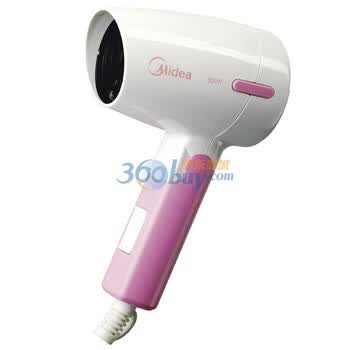 美的（Midea ） HC13F 静音可折叠 便携式电吹风 （粉色）
