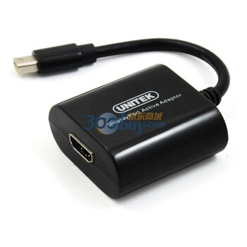 优越者 Y-6301 主动式MiniDP转HDMI母头17CM连接线（JM芯片，AMD多屏显示）