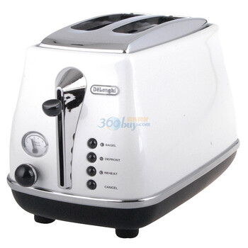 意大利德龙(DeLonghi)多士炉CTO2003 （白色/金属外壳）