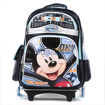 Disney 迪士尼米奇小学生拉杆书包M606041藏青
