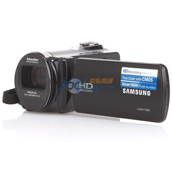 三星（Samsung） HMX-F80 家用高清闪存数码摄像机（黑色）