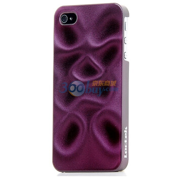 乐歌（Loctek）PHC413-PUR iphone4/4s水墨立体图案保护背壳 紫色（适用于iphone4/iphone4s）
