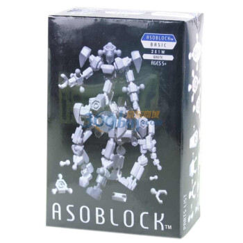 ASOBLOCK 机器人组合 创意拼插玩具 251W白色