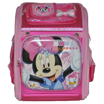 Disney迪士尼米奇涤纶小学生双肩书包SM80240玫红