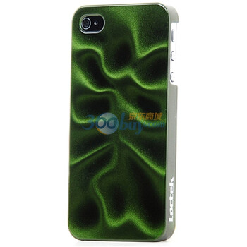 乐歌（Loctek）PHC413-GRN iphone4/4s水墨立体图案保护背壳 绿色（适用于iphone4/iphone4s）
