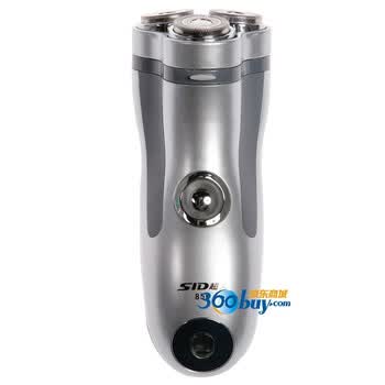 超人（SID）SA856 三刀头 浮动贴面剃须刀 流光银 急速刀网 一小时快充