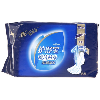 护舒宝瞬洁贴身甜睡400 6片卫生巾