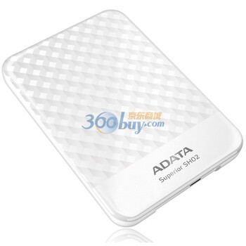 威刚（ADATA）SH02 Mini漾彩系列 2.5英寸移动硬盘1TB （白色）