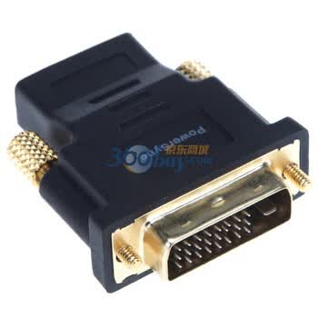 包尔星克(PowerSync)DVI(24+1)公对HDMI(19)母 镀金转接头 DV24HDK