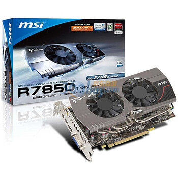 微星（MSI）R7850 Twin Frozr 2GD5/OC 2G/256bits 900/4800MHz DDR5 PCI-E显卡