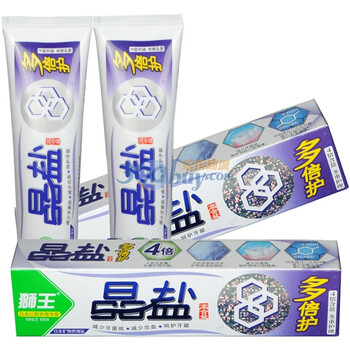 狮王晶盐多倍护牙膏115G四支装