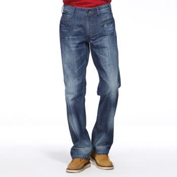 IZOD 新品修身纯棉重水洗铆钉男士牛仔裤 3061916119001牛仔蓝185/92A(36)