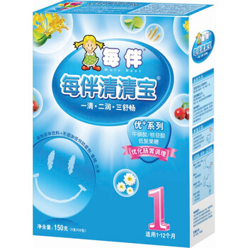 每伴优+婴儿清清宝 适用1-12个月宝宝 1段盒装