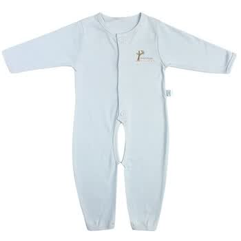 童泰 F1782Z 宝宝服饰12新款春秋竹纤维开档哈衣 婴儿童装内衣连体衣爬衣 蓝色 73码