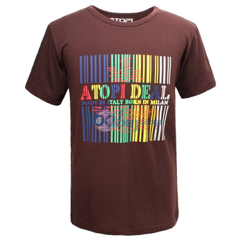 ATOPI男装2011夏款 个性时尚修身纯棉水洗短袖T恤(11010) 褐色 XL