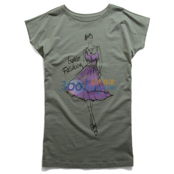 Giordano佐丹奴 T恤 女时尚插画印花Big Tee 01391001 灰色 M