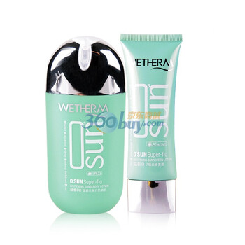温碧泉WETHERM 超感0动美白防晒乳SPF25套盒（防晒乳spf25 50g+修复露40g）