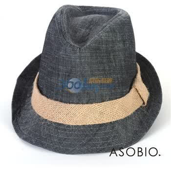 ASOBIO 2012全棉平顶男士帽子英伦风 3121831011 紫蓝色 99