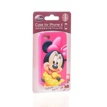 迪士尼/Disney Minnie大头之嘻哈米妮iPhone4 手机保护壳 送贴膜IPH4031404WD