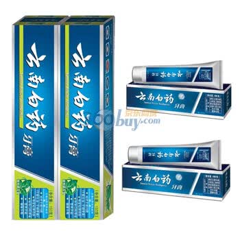 云南白药薄荷牙膏150g*2 送云南白药牙膏30g*2支