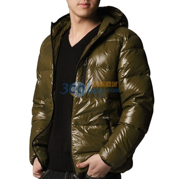 Markless2011新款90%白鸭绒轻薄保暖男士羽绒服男YR11334M 军绿色 XXL