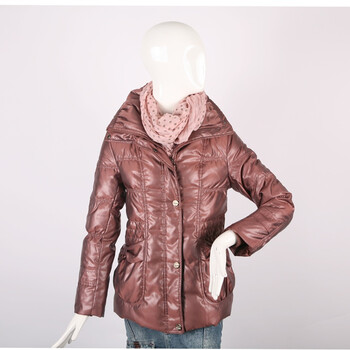 梦特娇女装短款修身带帽羽绒服DJL1430酱红色 XXL