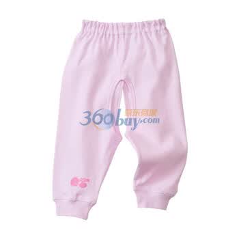贝贝怡（bornbay） BB507 宝宝服 双松紧开裆裤 婴儿童装内衣浅粉红92码