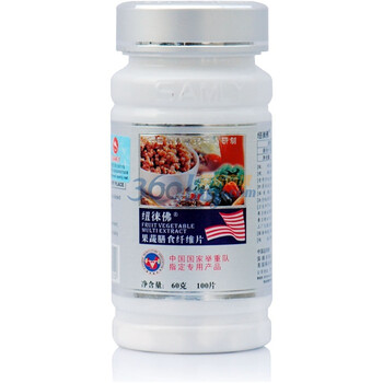 纽徕佛果蔬膳食纤维片100片×600mg/片