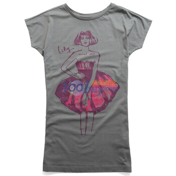 Giordano佐丹奴 T恤 女时尚插画印花Big Tee 01391001 浅灰色 M