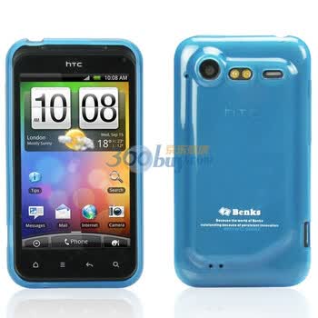 邦克仕（Benks）Magic Jelly移动数码产品专用保护壳（适用于HTC Incredible S/G11透蓝色）
