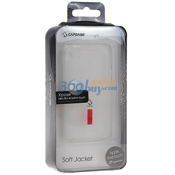卡登仕（CAPDASE）苹果 Ipod touch 4代 玲珑硅胶套 保护套+保护膜+支架（白色）